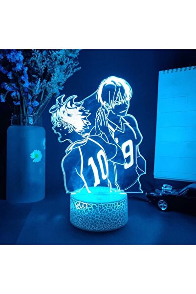 Generic Brand Haikyuu Night Light 3D Illusion Cartoon Anime Volleyball Boy Ch...