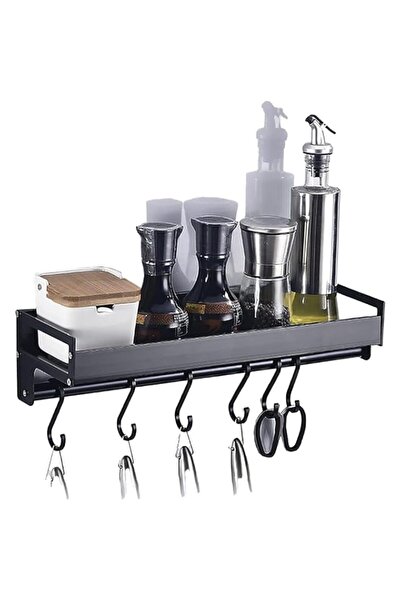 Generic HALAMODO Wall Mounted Spice Rack, Hanging Storage Rack with 6 Sturdy ...