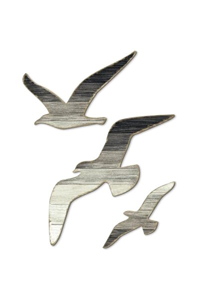 Generic Tazweeq 3 Pcs Wood Seagull Wall Decor, Adhesive Ocean Themed Wall Art...