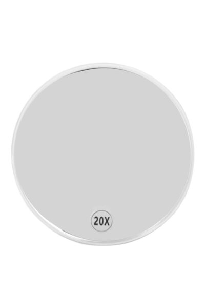 Generic Portable Round Magnifying Mirror, 20X Magnification, White, Strong Su...