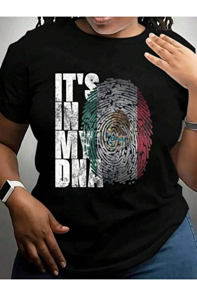 kai22 It's In My Dna Mexican Proud Hispanic Gift Mexico Flag T-Shirt Black Gr...