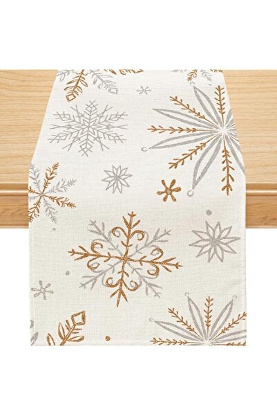 Generic Brand Siilues Christmas Table Runner, Snowflake Decorations Christmas...