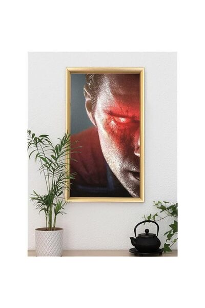 Generic Brand 'Superman Eye' Digitally Printed Wall Poster with Photo Frame b...