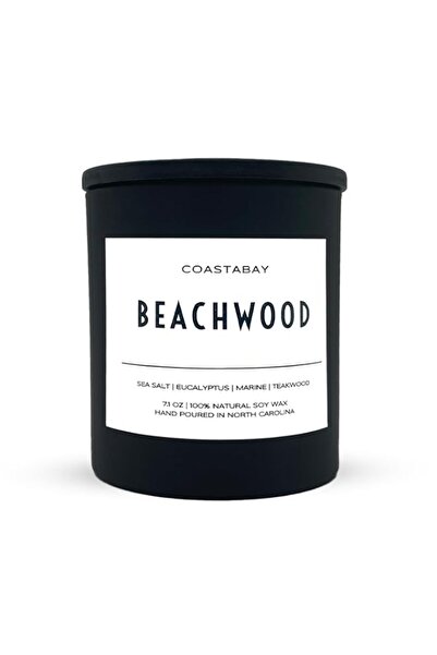Generic Beachwood Candle | Coastal Breeze & Woodsy Scent, Natural Soy Wax, Cl...
