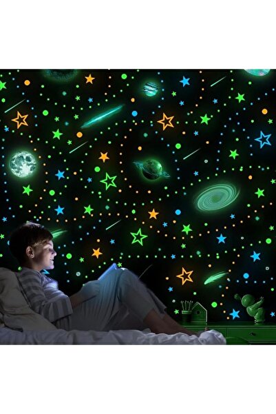 Generic Brand 497Pcs Glow in The Dark Wall Stickers Space Planets Comets Dots...