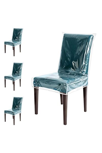 Generic Brand 4 Pack Dining Chair Covers, Waterproof Clear Plastic Chair Cove...