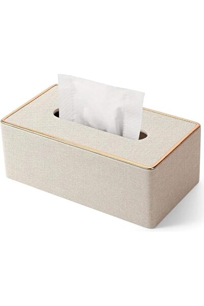 Generic Leather Tissue Box Holder with Magnetic Bottom, Waterproof Rectangula...