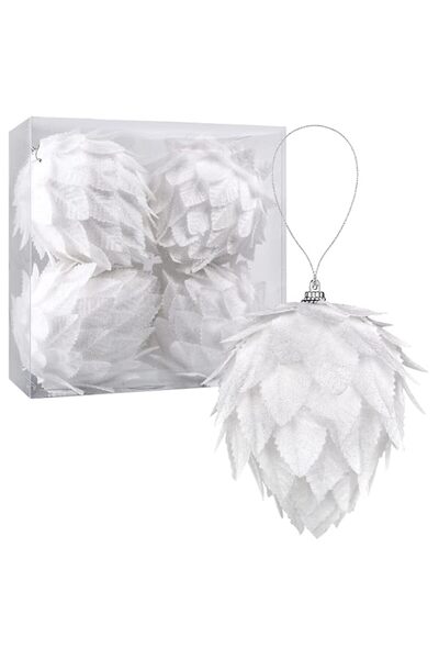 Generic Brand Christmas Ball Ornaments, 4pc Set Christmas Tree Decoration Whi...