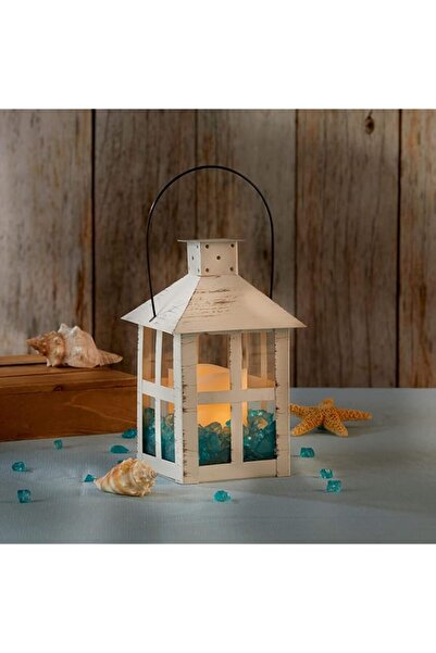 Generic Kate Aspen White Lantern, 9 Inch Decorative