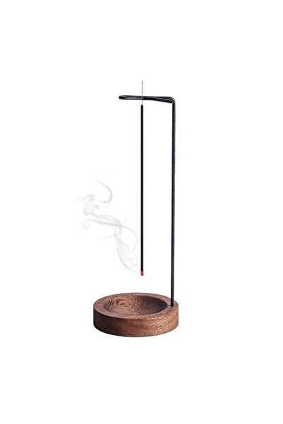 Generic Brand Upside Down Incense Burner with Ash Catcher Bowl, Wooden and Me...