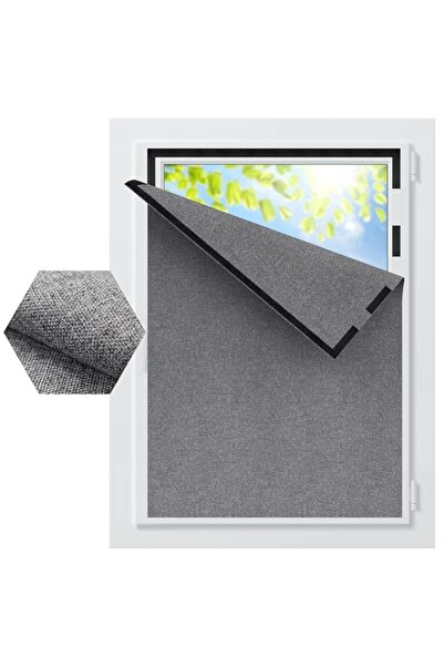 Generic Brand Grey Linen Blackout Blind 40"x60", 100% Sun Blocking Curtains f...