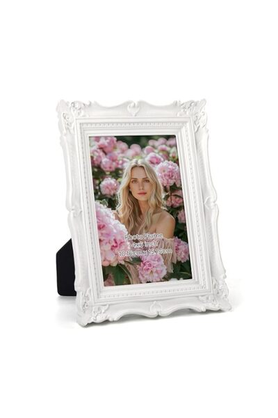 Generic Brand PHAREGE 4x6 Vintage Picture Frame White, 4 by 6 Ornate Antique ...