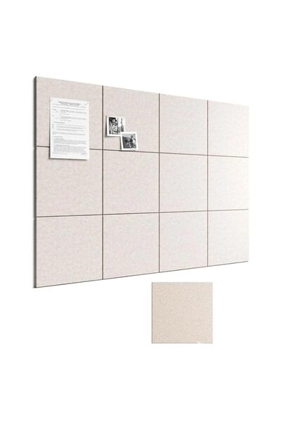 Generic Large Cork Board 120cm x90cm Alternative, 12 Pack Felt Wall Tiles wit...