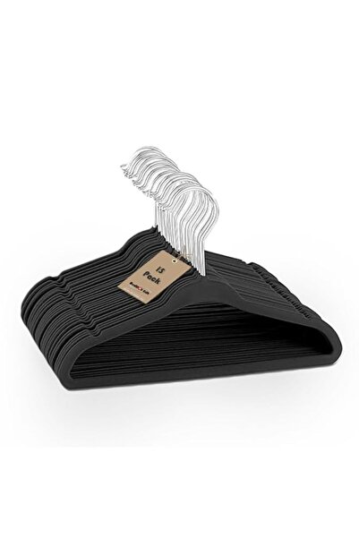 Generic Red Dot Gift® 15-Pack Black Baby Velvet Hangers 28cm - Nursery Clothe...