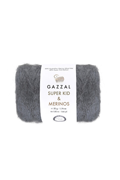 GAZZAL İPLİK Gazzal Super Kid Merinos – Mohair and Merino Wool Blended Hand K...