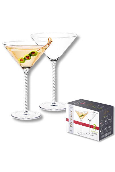 WILMAX ENGLAND Set Pahare Martini/Cocktail Cristal Julia, 2 piese, 200 ml, cu...