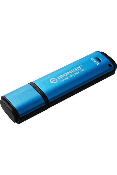 Kingston IronKey Vault Privacy 50 256GB USB 3.2 Στικάκι με σύνδεση USB-C Μπλε