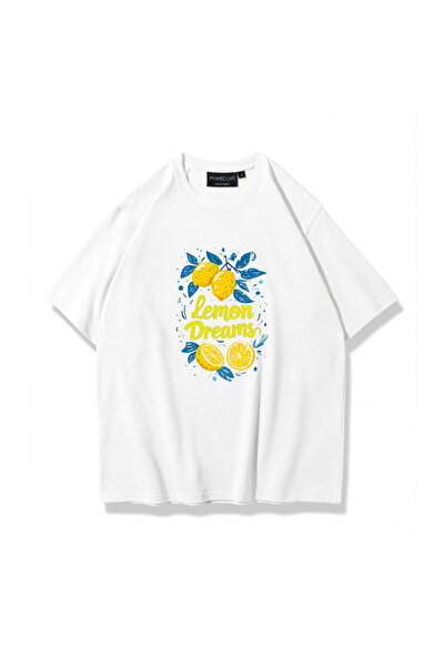 Gölge Store Unisex Lemon Dreams Tshirt White Printcraft