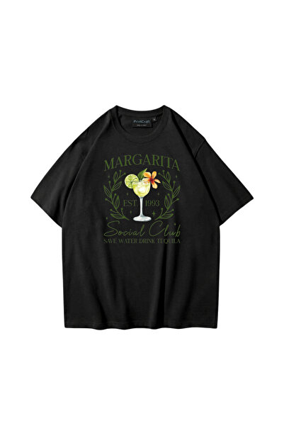 Gölge Store Ουνισέξ Μπλουζάκι Margarita Social Club Μαύρο PrintCraft