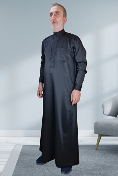 Royal Attire Hajj Umrah Clothing Front Buttons Hidden and Long Sleeves Button...