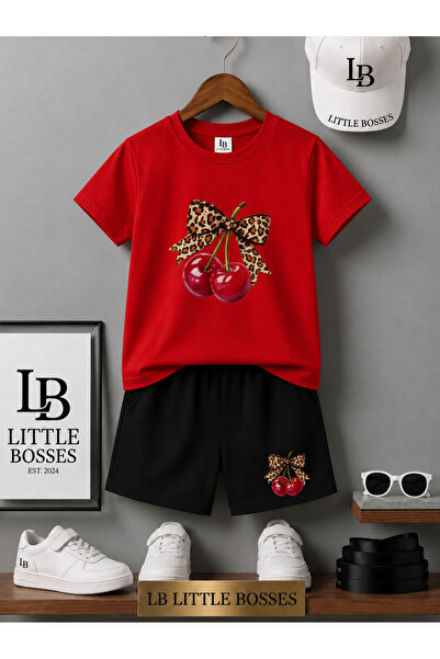 LB little bosses Summer Shorts T-Shirt Unisex (Cherry)