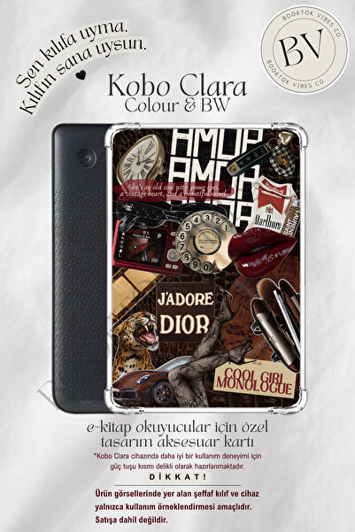 BookTok Vibes Co. Jadore Sticker Kolaj Temalı Insert - Kindle ve Kobo E-Kitap...