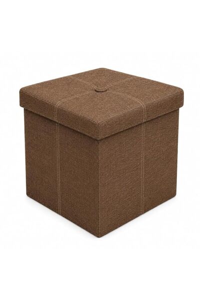 Generic Toshionics Ottoman Storage Stool 30 Cm Folding Cube Seat with Lid, Li...