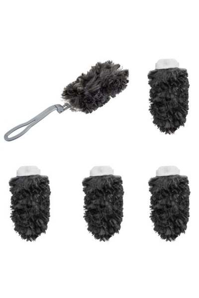 OEM Black Spatula with Handle & 5 Refills 18cm - 6pcs