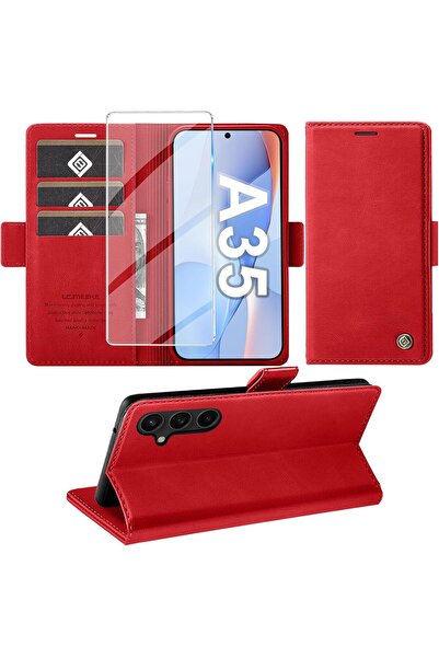 Giyer Калъф за мобилен телефон за Samsung Galaxy A35 5G със защитно фолио за ...
