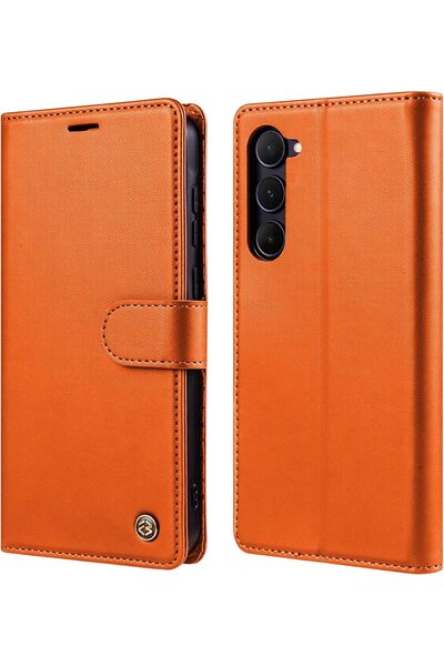 Giyer Калъф за телефон за Samsung Galaxy S23, кожен PU калъф, с 3 слота за ка...