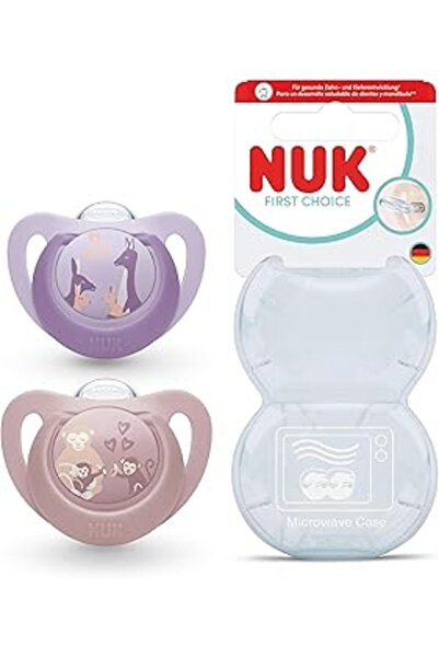 syncticaret Nuk first choice pacifier, 6-18 months, monkey/kangaroo