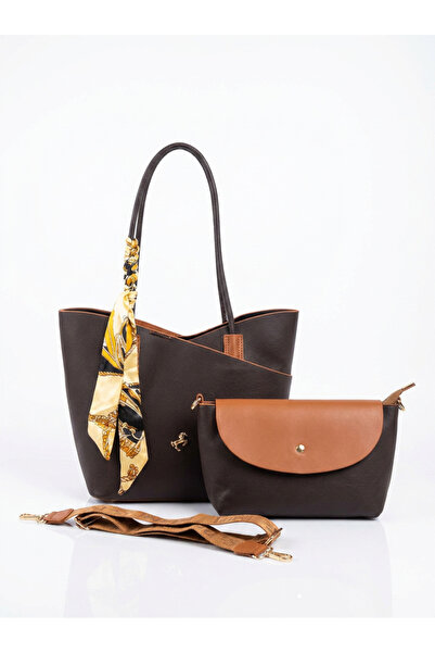 Original 2-Piece Women's Shoulder Bag with Scarf Detail (2 Bags for the Price of 1 Bag)