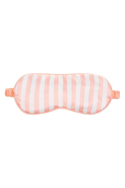 OEM Mască de dormit roz cu dungi, cu compresă rece detașabilă de 21,5 cm pent...