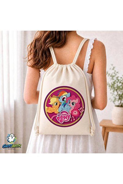 Ghostbastır Design My Little Ponny Drawstring Linen Bag C202