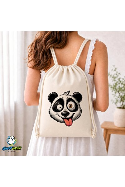 Ghostbastır Design Kung Fu Panda Drawstring Linen Bag C163
