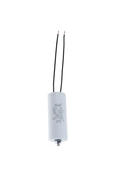OEM Motor capacitor 400V, Well, 25 microfarads, with wire