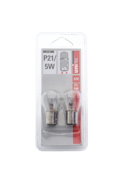 OEM Unitec P21 car position/brake bulb, 5 W, 12 V, set of 2 pieces