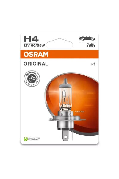 OEM Osram H4 Standard headlight bulb, 55 W, 12 V