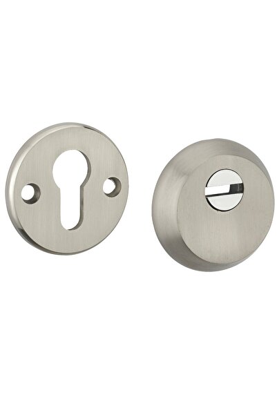 OEM Rozeta rotunda pentru usa metalica, otel, nichel, 54 mm, 2 buc / set