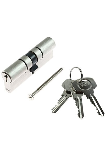 OEM Патрон за ключалка Yale 500, месинг, сатениран никел, 3 ключа, 40 x 40 мм
