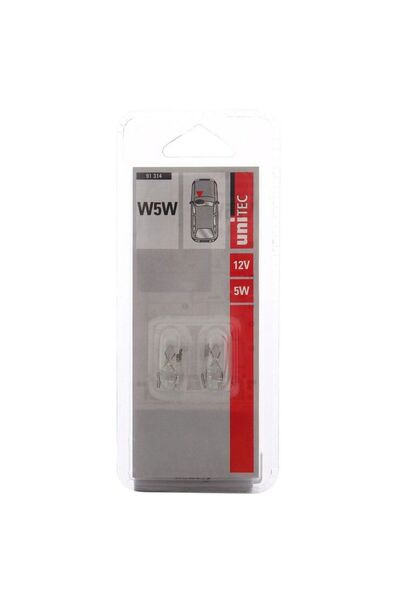 OEM Unitec W5W car position bulb, 5 W, 12 V, set of 2 pieces