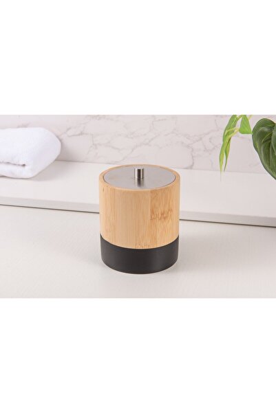 OEM Makeup remover pad holder, Kadda Bamboo HWO-0069H, Bamboo, 10 x 10 x 11 cm