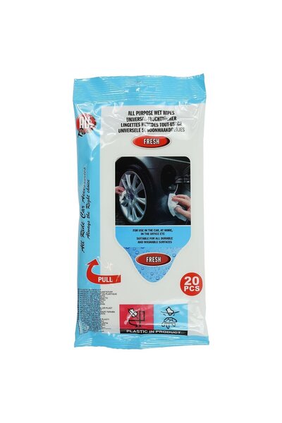 OEM Car wet wipes, All Ride, for multi-surface cleaning, set of 20 pieces