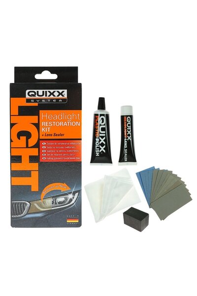 OEM Car headlight restoration kit, Quixx Restoration Kit, 5 elements