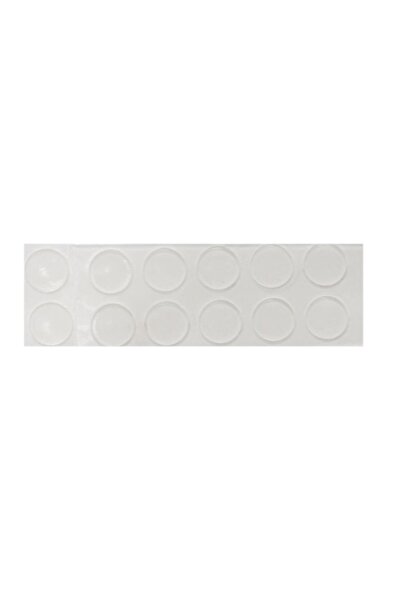 OEM Transparent damper button, self-adhesive, D 8 x 2.2 mm, 12 pieces