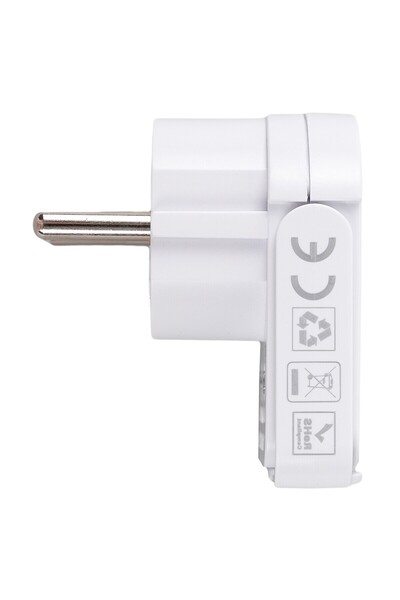 OEM Fisa plata cu inel, Hepol, contact de protectie, 16A, alb