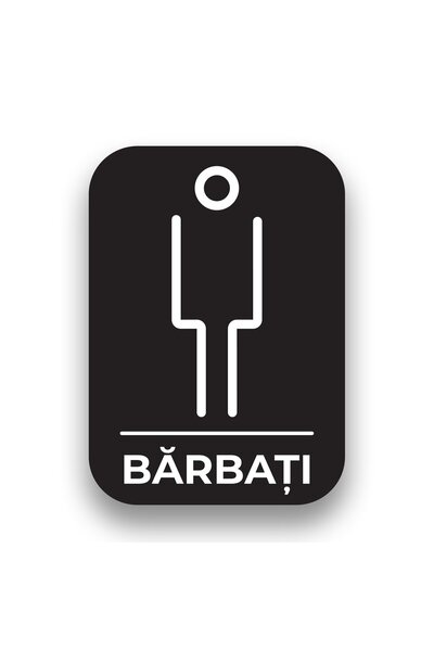 OEM Indicator semnalizare Toaleta barbati, SimplyArt, PVC, 14 x 10 cm