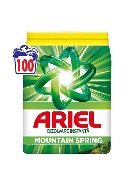 Ariel Set 2 x Detergent Rufe Mountain Spring 100 Spalari, 6.5 kg