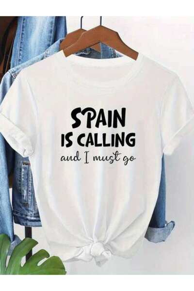 k222 Oversized Women's T-Shirt, Loose Fit, Flat Ladies Spanish SPAIN IS CALLI...