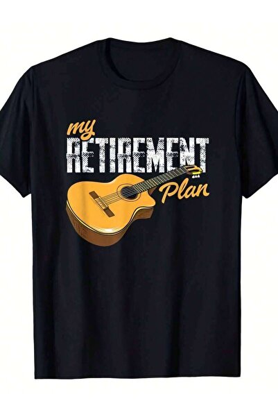 29CUN تي شيرت My Plan Retired Guitarist كبير الحجم - تي شيرت موسيقي عتيق بوزن...